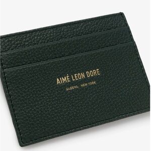 Aime Leon Dore Green leather Card Holder